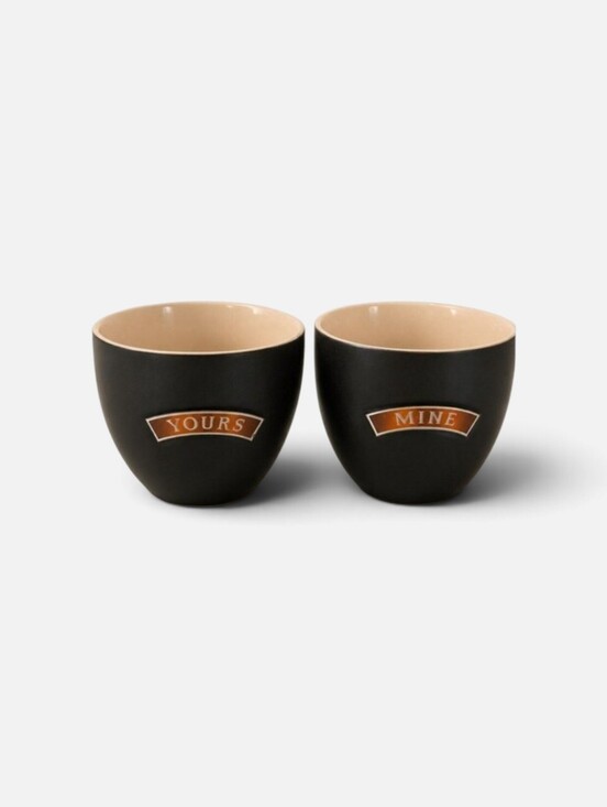 Baileys Other - Bailey's Irish Cream His & Hers Coffee Cups Set of 2 "Mine" & "Yours" Black